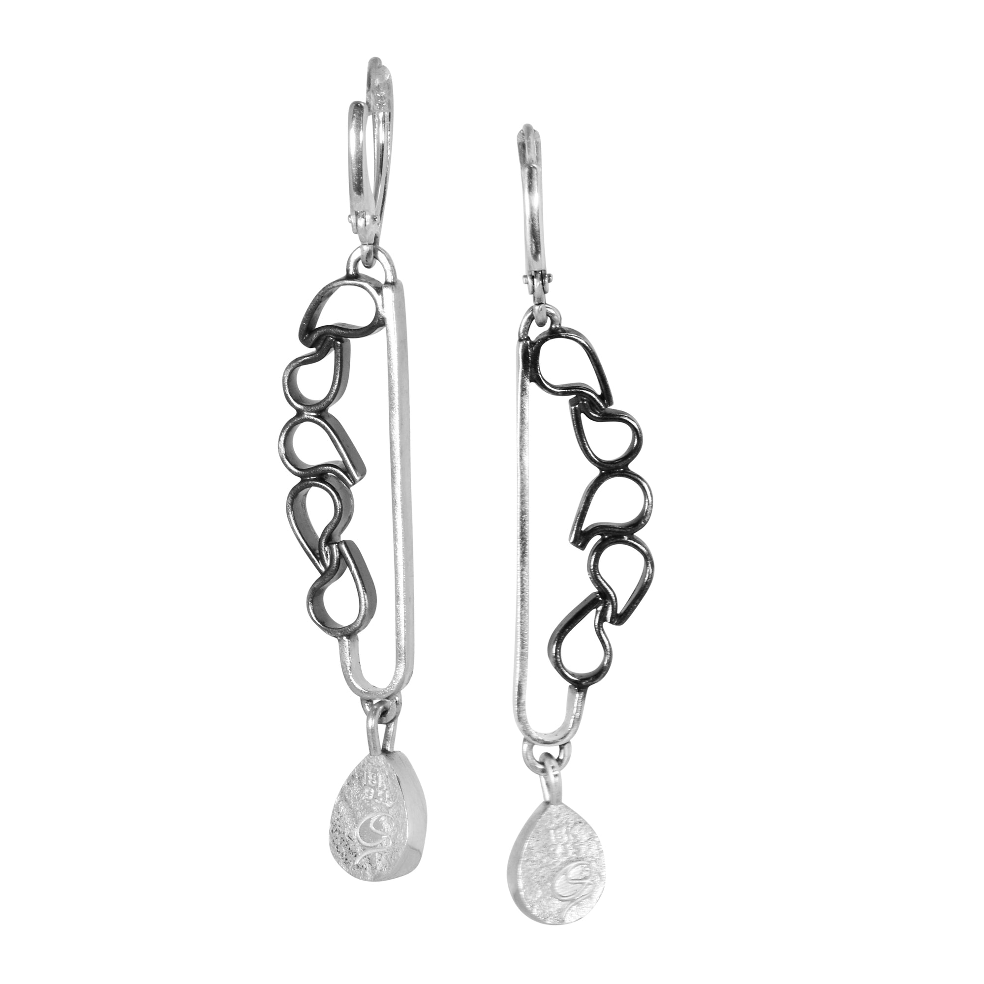 Rain Chain Earrings with Kyanite