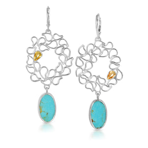 Puddles & Turquoise Earrings