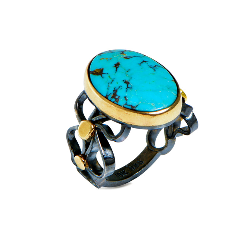 Turquoise Argentium Ring