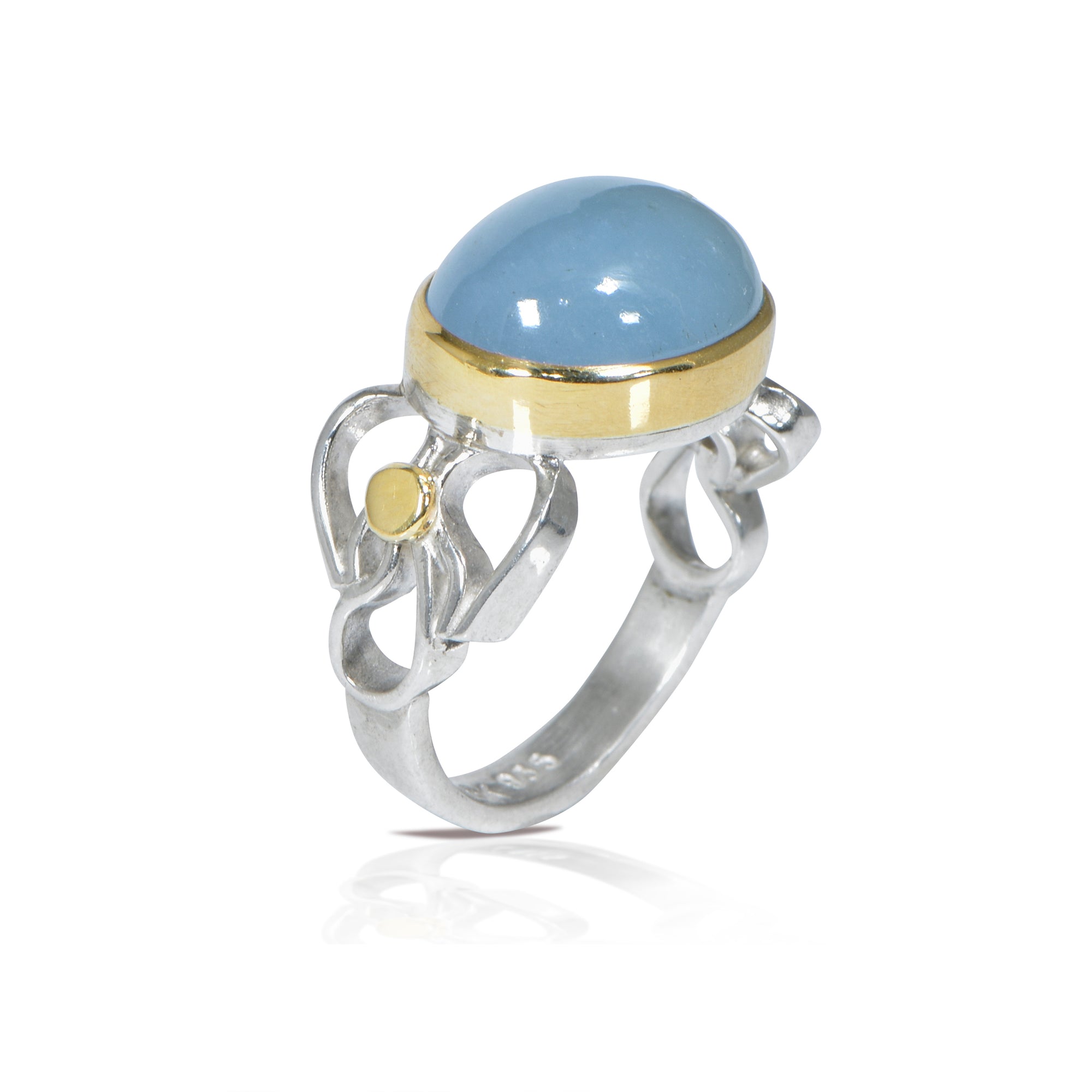 Icy Blue Aquamarine Ring