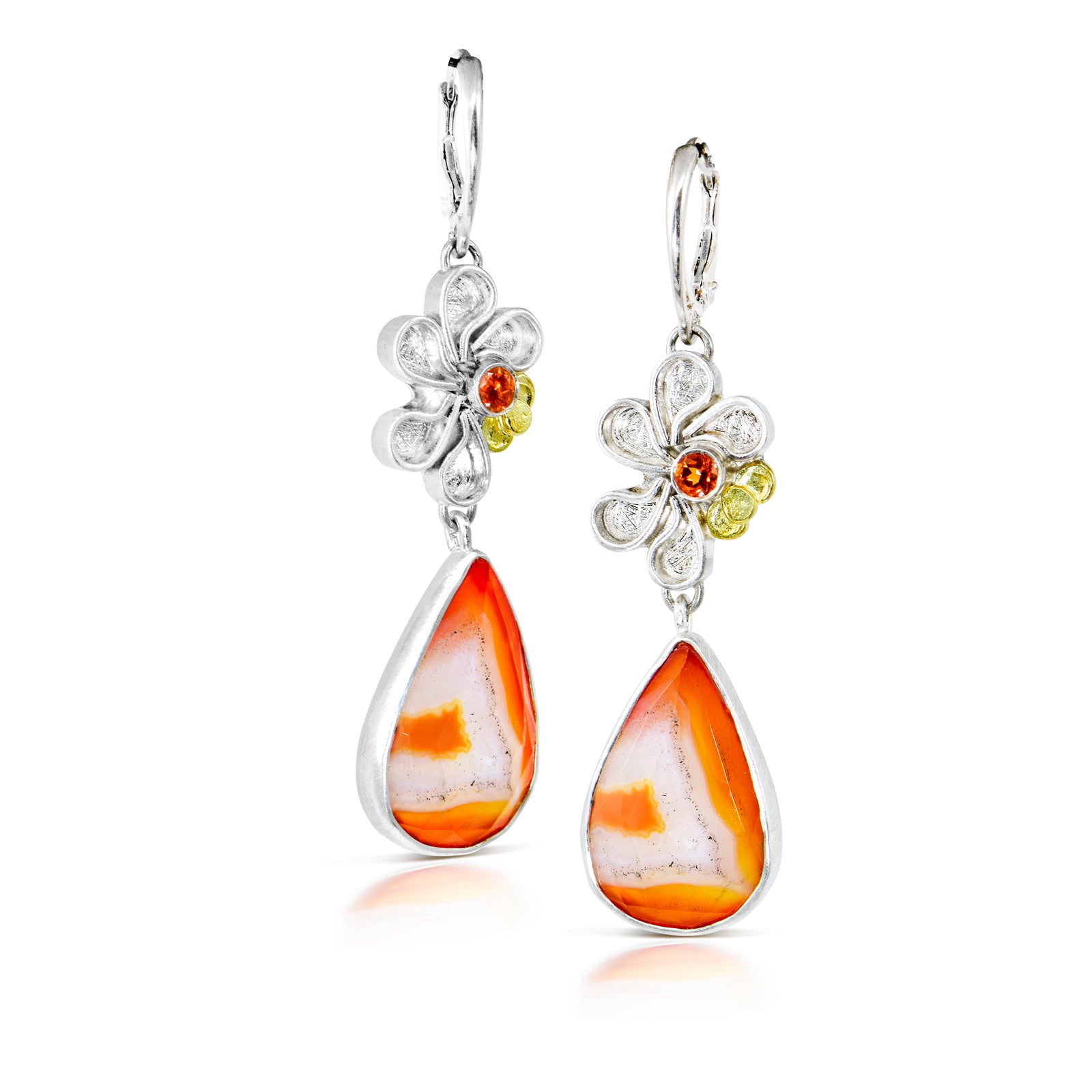 Banded Carnelian Earrings