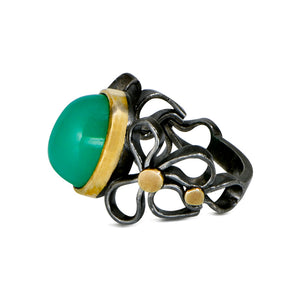 Chrysoprase Ring with 18kt Gold