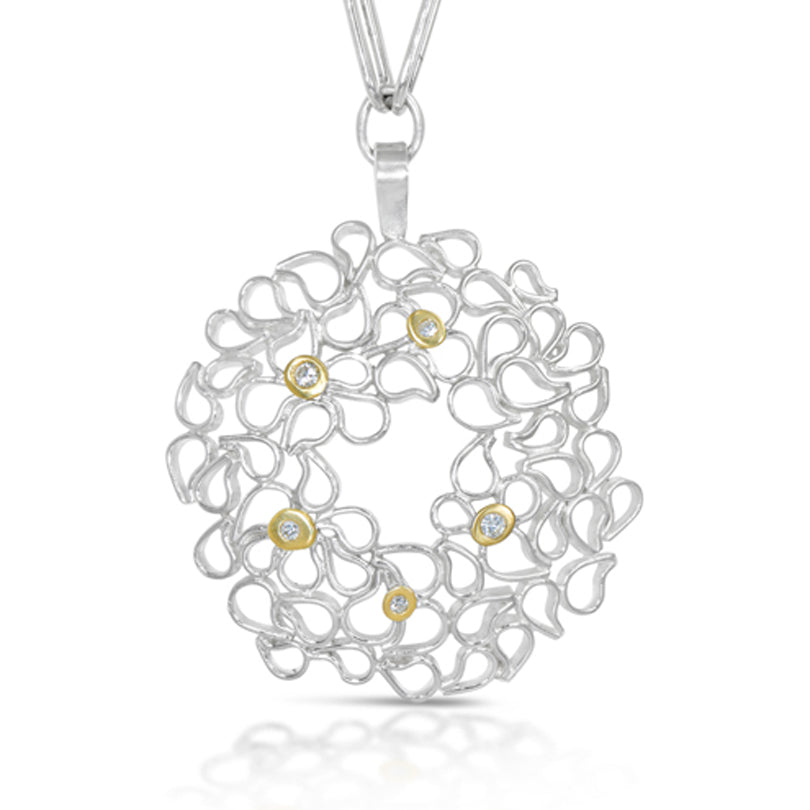 Drops in an Ocean with Diamonds Pendant