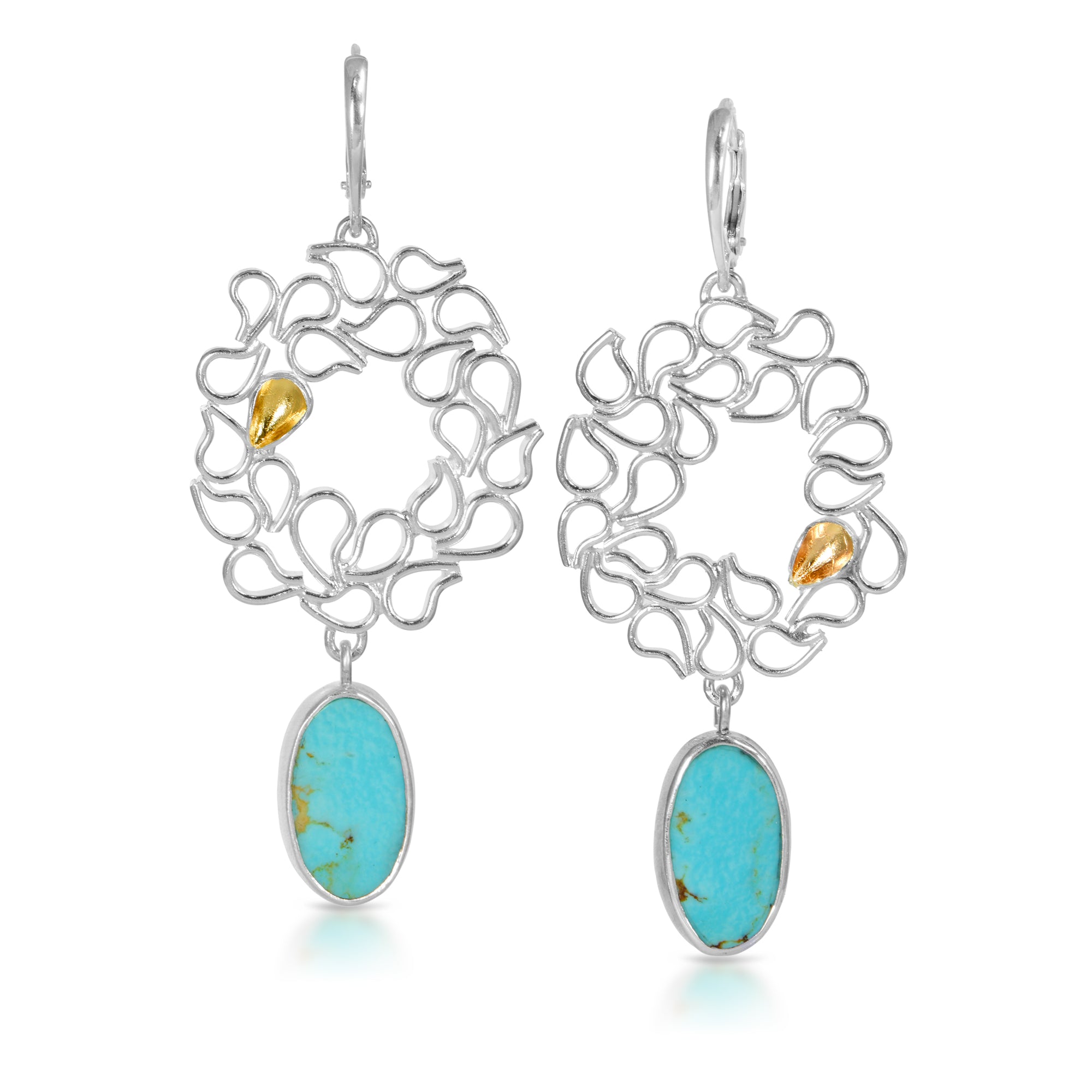Puddles & Turquoise Earrings