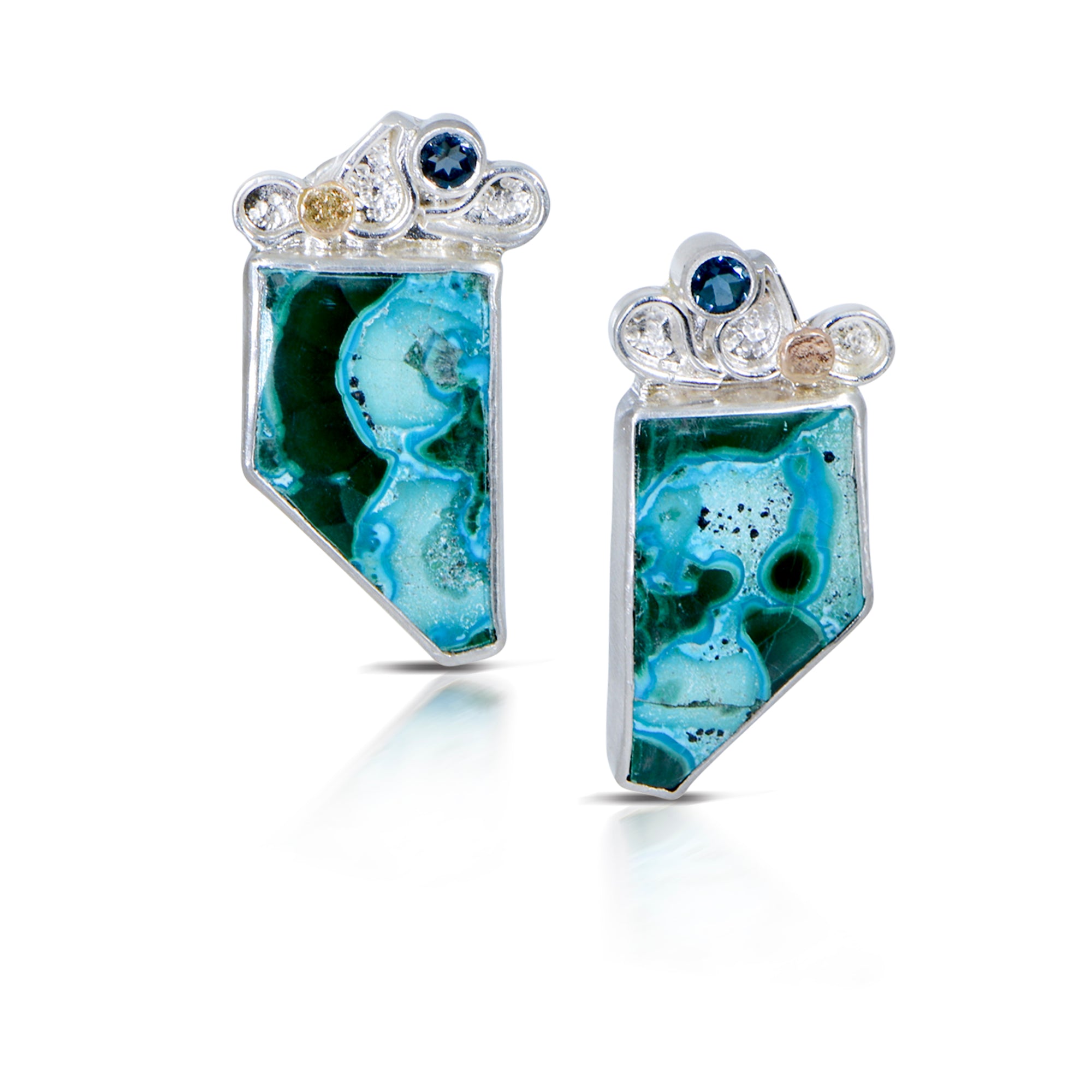 Malachite Current Earrings