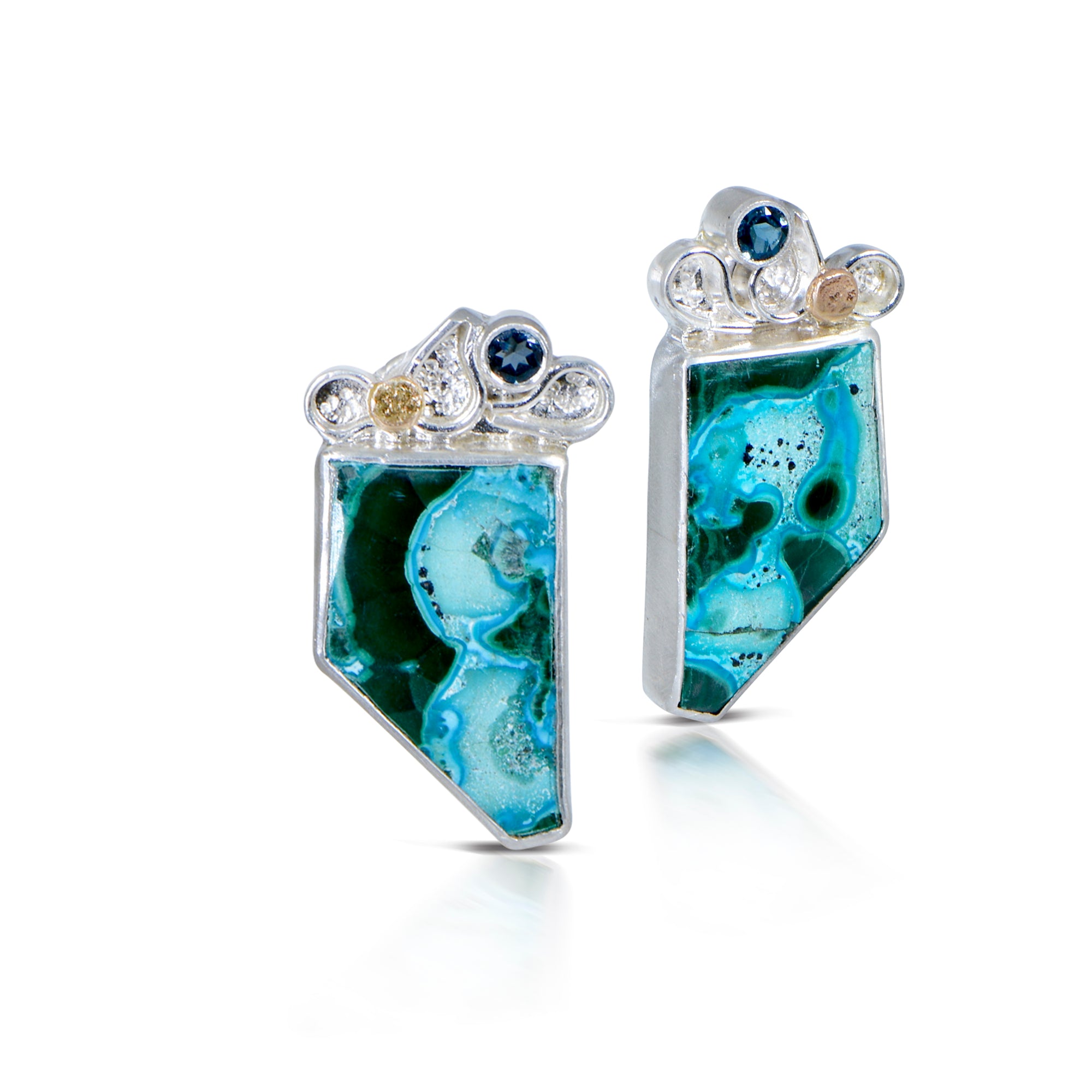 Malachite Current Earrings