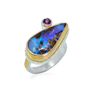 Queensland Boulder Opal Ring