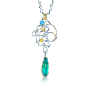 Opal Swirling Chrysoprase Pendant