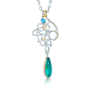 Opal Swirling Chrysoprase Pendant
