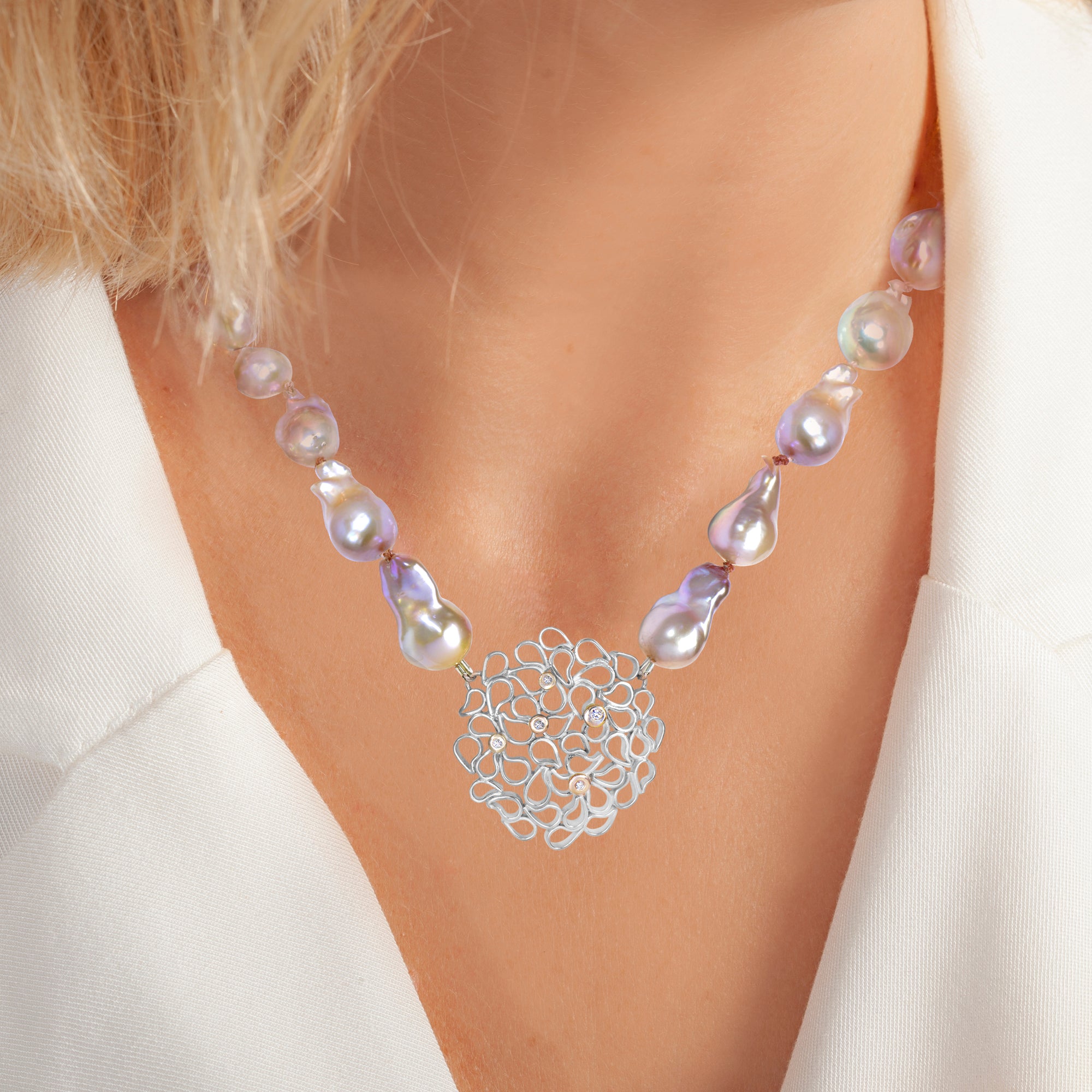 Drops in the Ocean Pearl Necklace