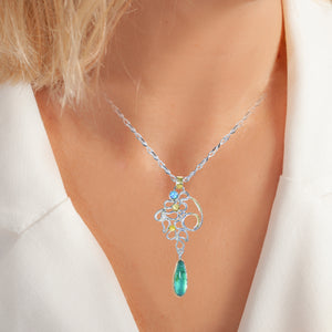 Opal Swirling Chrysoprase Pendant