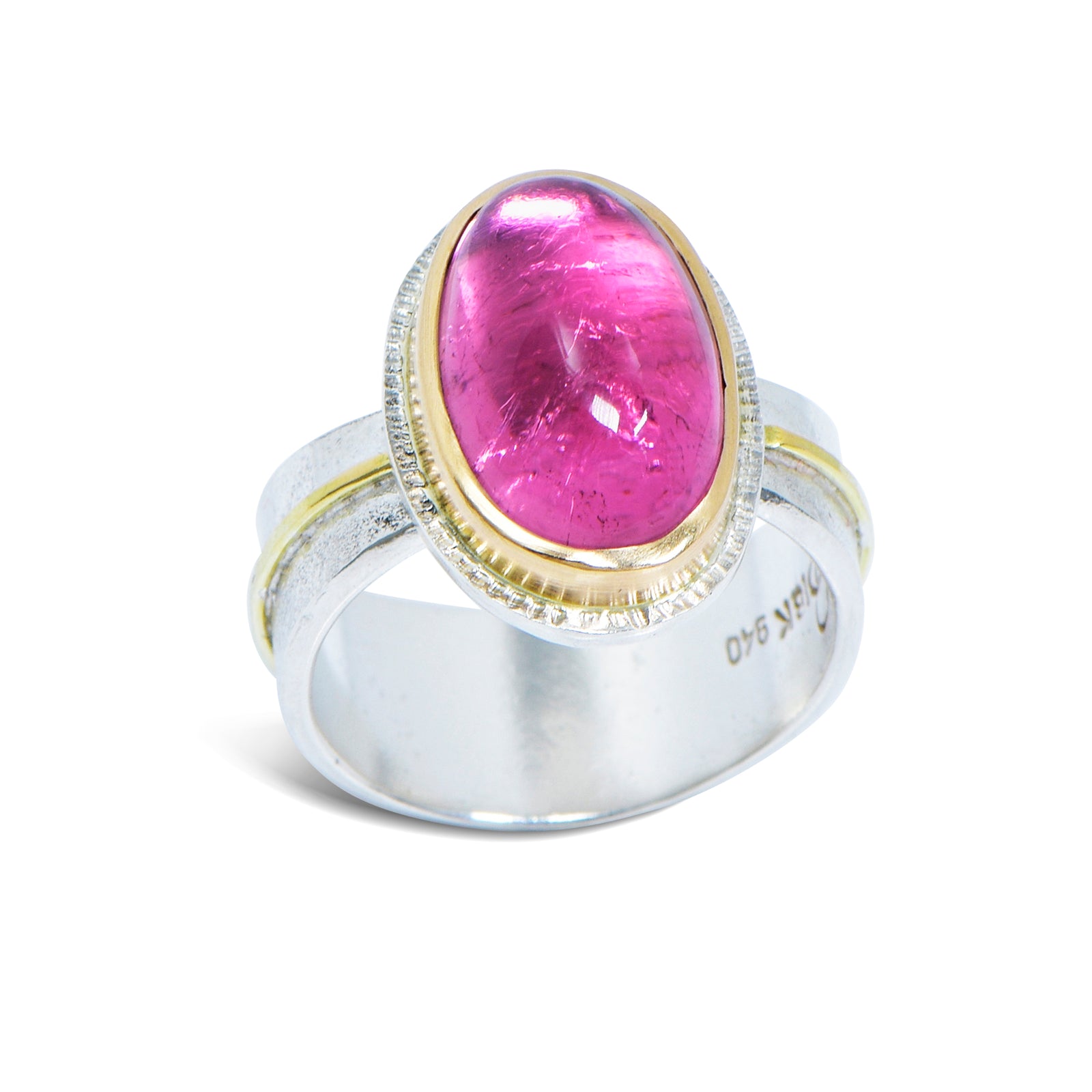 Vibrant Pink Tourmaline Ring