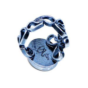 Argentium & 18kt Ring with Turquoise