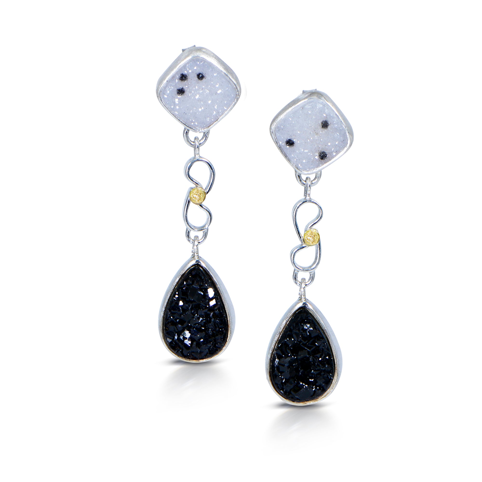 Snowflakes & Tourmaline Earrings