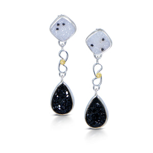 Snowflakes & Tourmaline Earrings