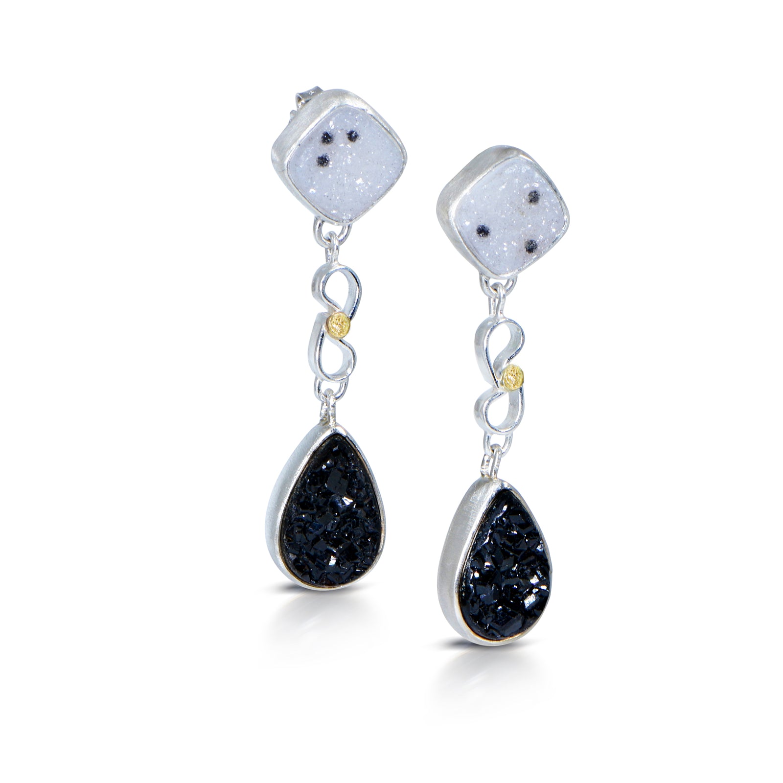 Snowflakes & Tourmaline Earrings