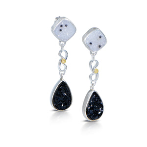 Snowflakes & Tourmaline Earrings