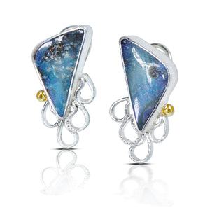 Opal Blue pool Earrings