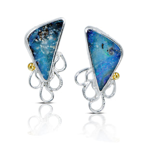 Opal Blue pool Earrings