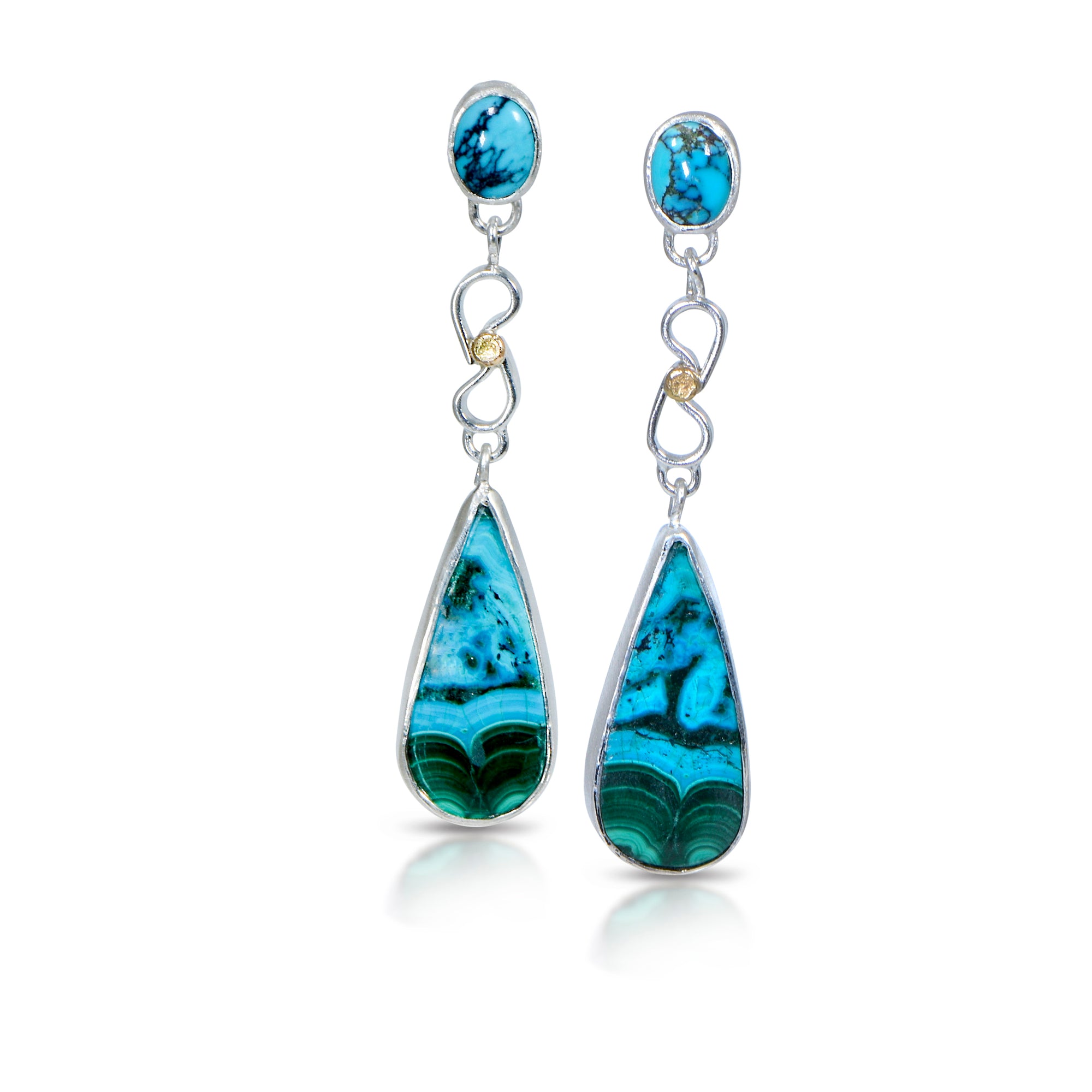 Swirls of Blue Earrings