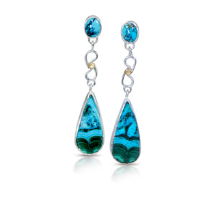 Swirls of Blue Earrings