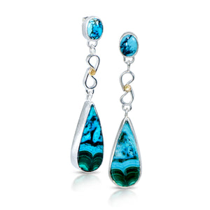 Swirls of Blue Earrings