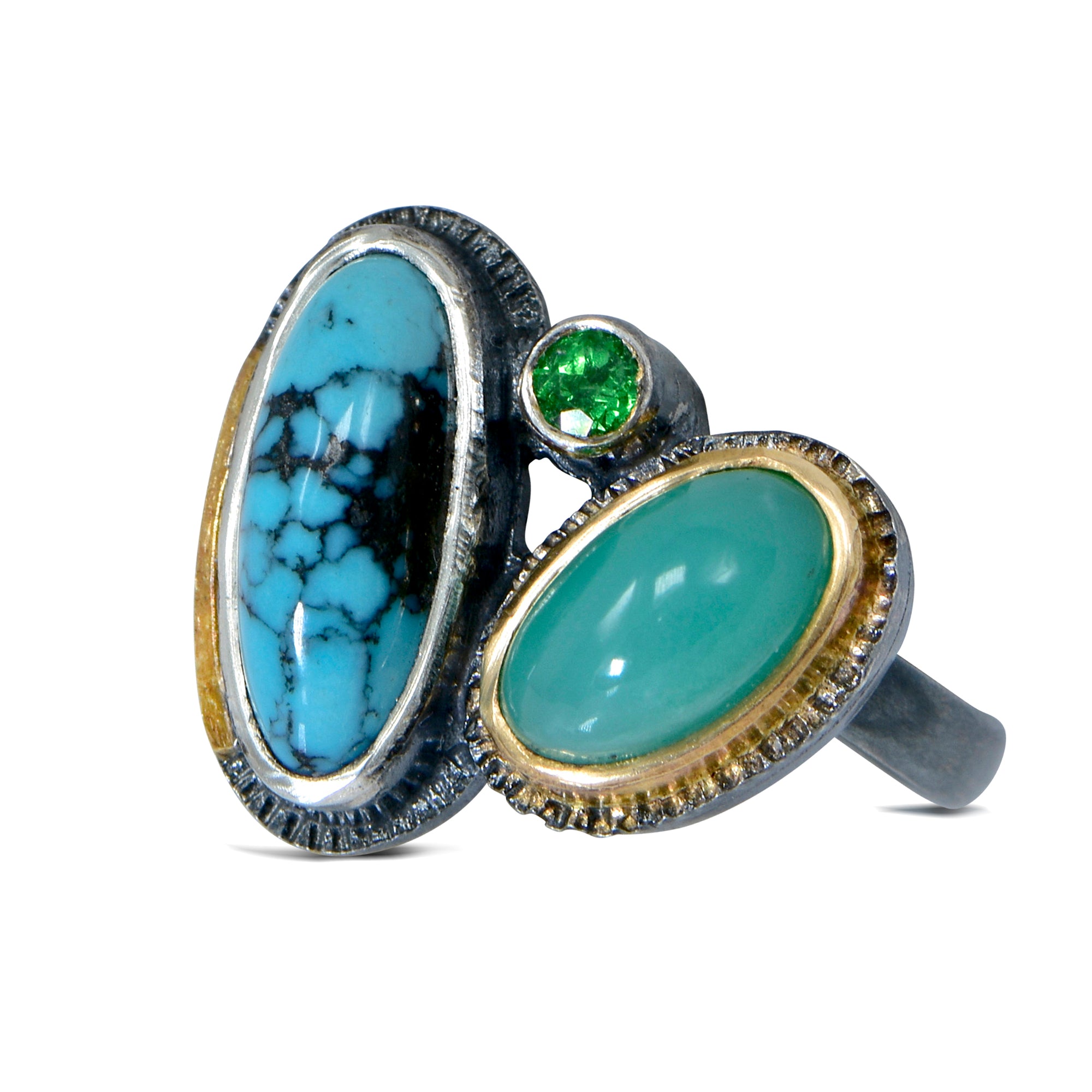 Turquoise Trio Ring