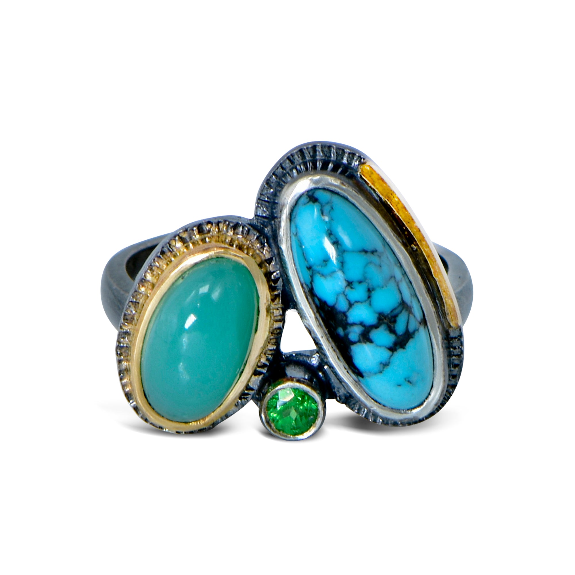Turquoise Trio Ring