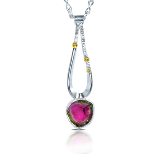 Watermelon Tourmaline Falls Pendant