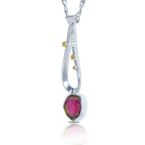 Watermelon Tourmaline Falls Pendant