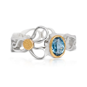 Blue topaz ring