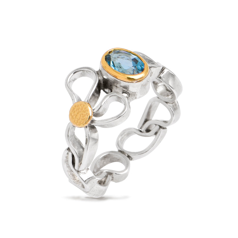 Blue topaz ring